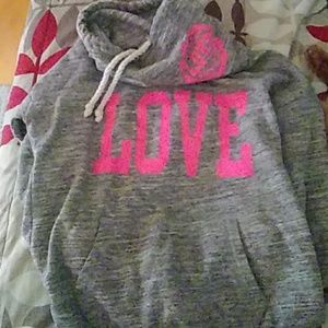pink love sweater. Not victoria secret brand